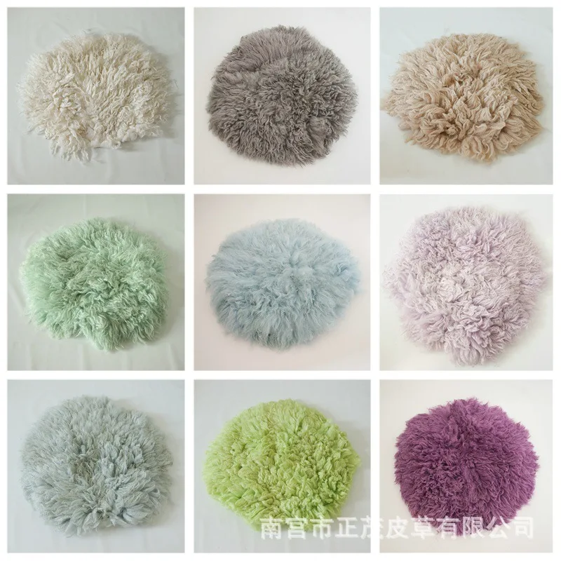 Photography Background - 100% เสื่อขนสัตว์การถ่ายภาพเด็กผ้าห่มทารกแรกเกิดห่อพื้นหลัง Flokati Props สําหรับทารกแรกเกิดถ่ายภาพ Fotografia