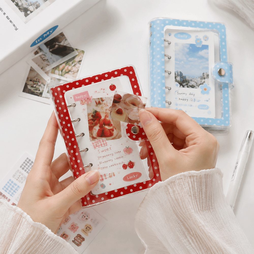 Photography Portfolio - ปกแฟ้ม PVC A7 แบบใสลายจุด ปกแฟ้มใสลายจุด สำหรับใส่การ์ดรูป
