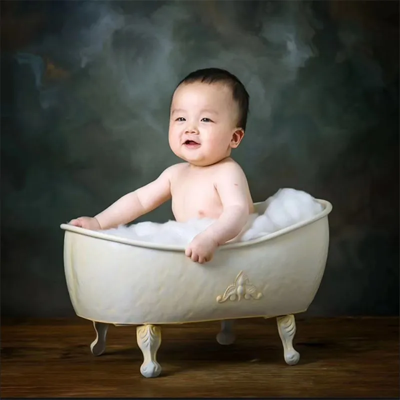Photography Duck - อ่างอาบน้ำเหล็กดัดสำหรับเด็กแรกเกิดอุปกรณ์ถ่ายภาพในสตูดิโอส่งรูปเป็ดภาพเด็กทารกอุปกรณ์ประกอบฉากการถ่ายภาพ