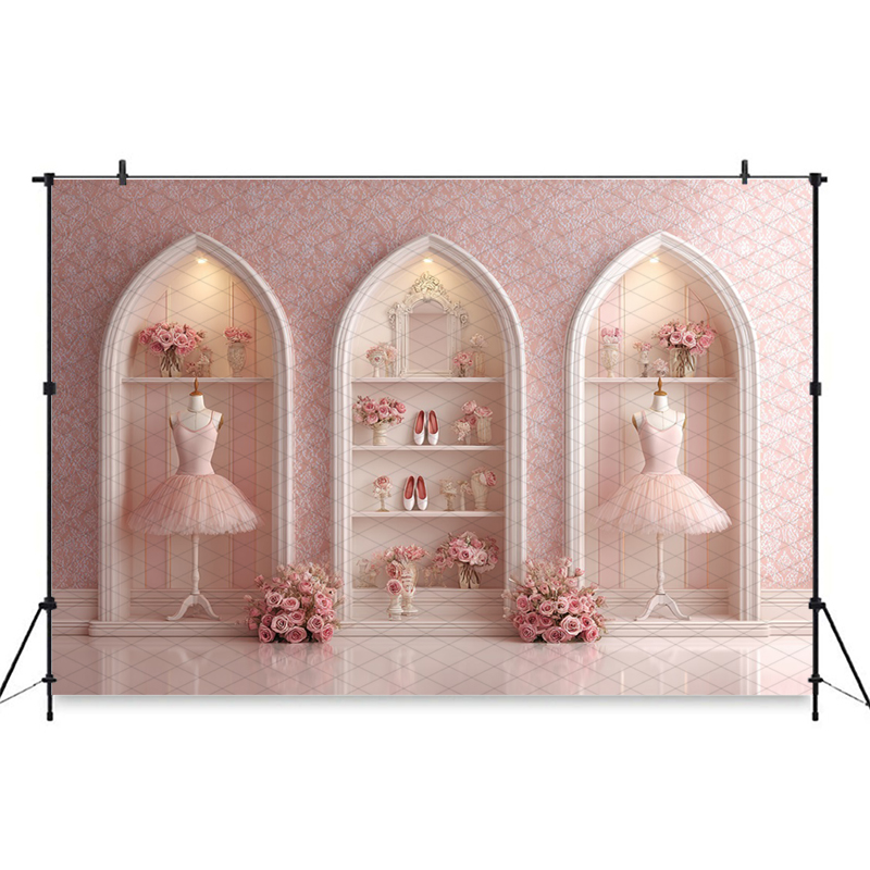 โมซซิกก้า พิงค์ บัลเลริน่าฉากห - Photography Backdrop Muslin บทวิจารณ์และราคา