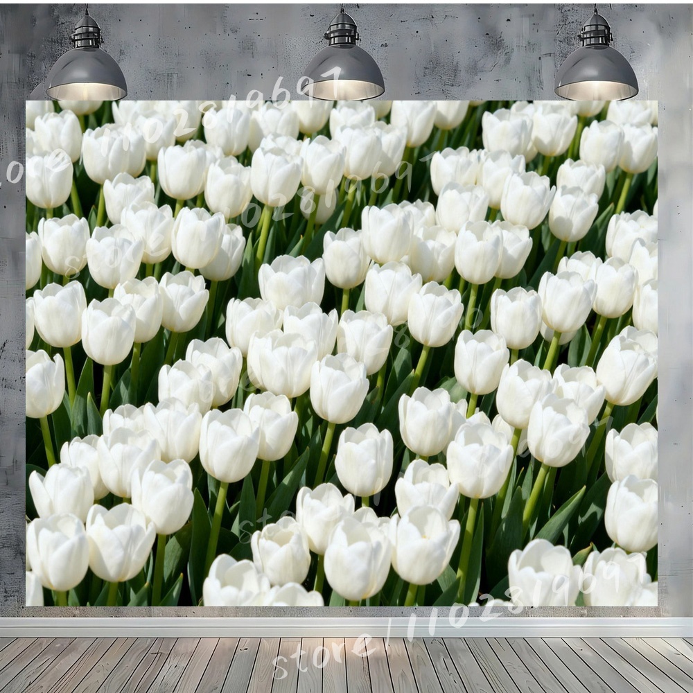ฉากหลังไวนิลลายดอกโบตั๋นสีขาวบ - Photography Backdrop Muslin บทวิจารณ์และราคา