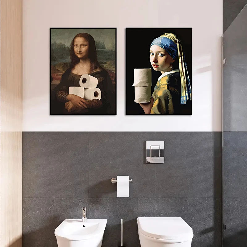Mona Lisa ภาพใบหน้าผ้าขนหนูกระ - Photography Duck บทวิจารณ์และราคา