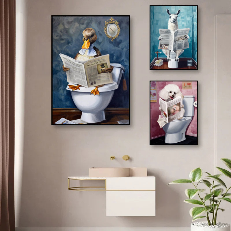 ตกแต่งห้องน้ำพิมพ์ลายสัตว์ที่ม - Photography Duck บทวิจารณ์และราคา