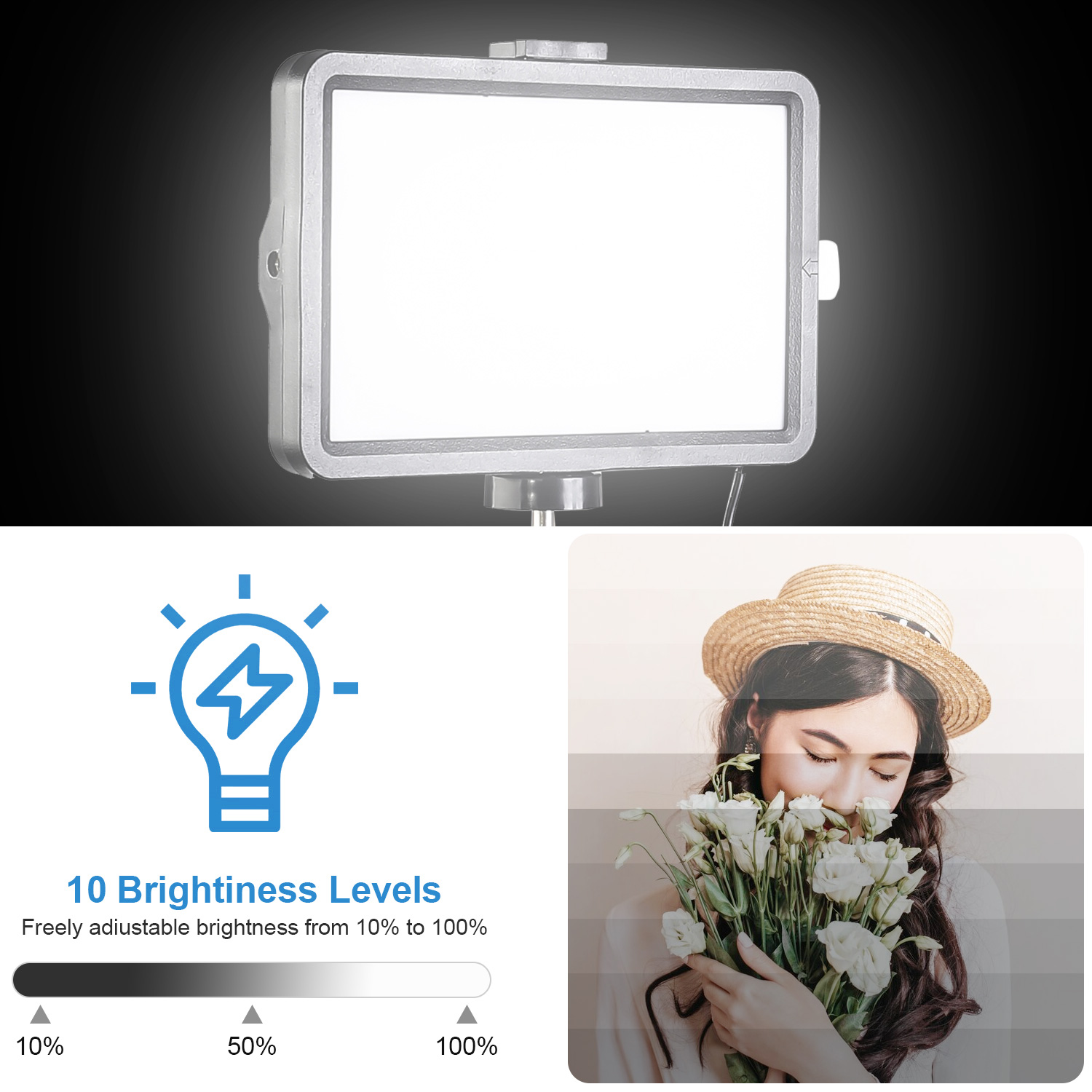 ไฟ LED ทรงสี่เหลี่ยมขนาด 8 นิ้ - Photography Zoom บทวิจารณ์และราคา