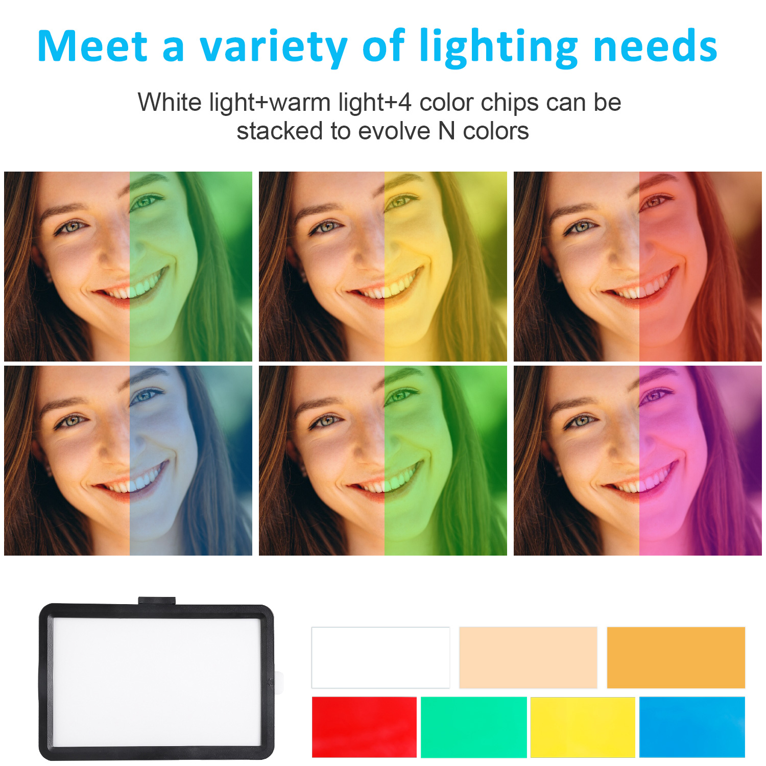 ไฟ LED ทรงสี่เหลี่ยมขนาด 8 นิ้ - Photography Zoom บทวิจารณ์และราคา