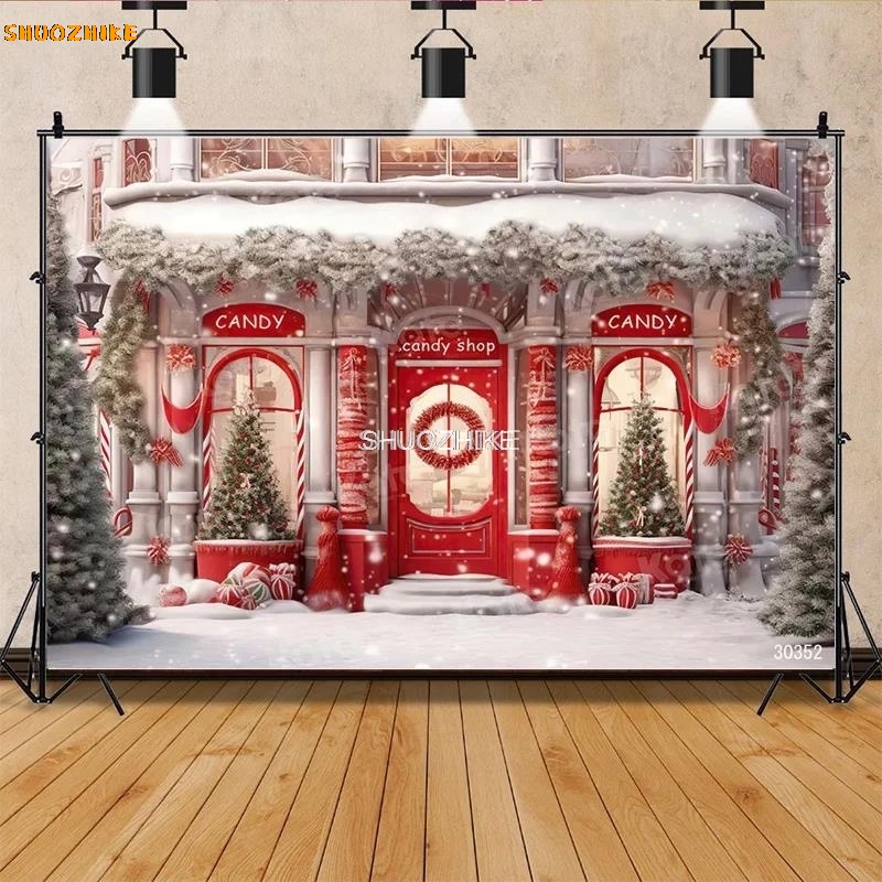 SHUOZHIKE ต้นคริสต์มาสพวงหรีดด - Photography Backdrop Muslin บทวิจารณ์และราคา