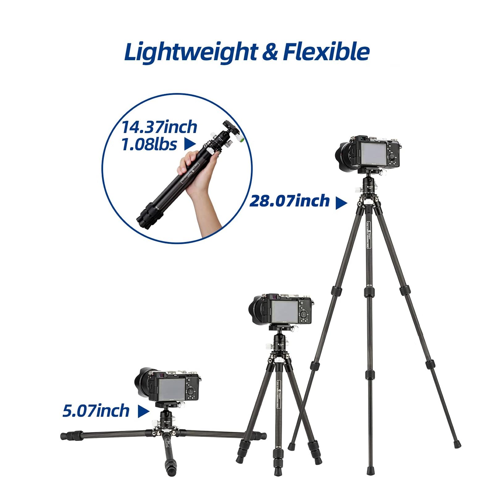 Fotorpro 71 ซม.น้ําหนักเบาขาตั - Camera Tripod Carbon บทวิจารณ์และราคา