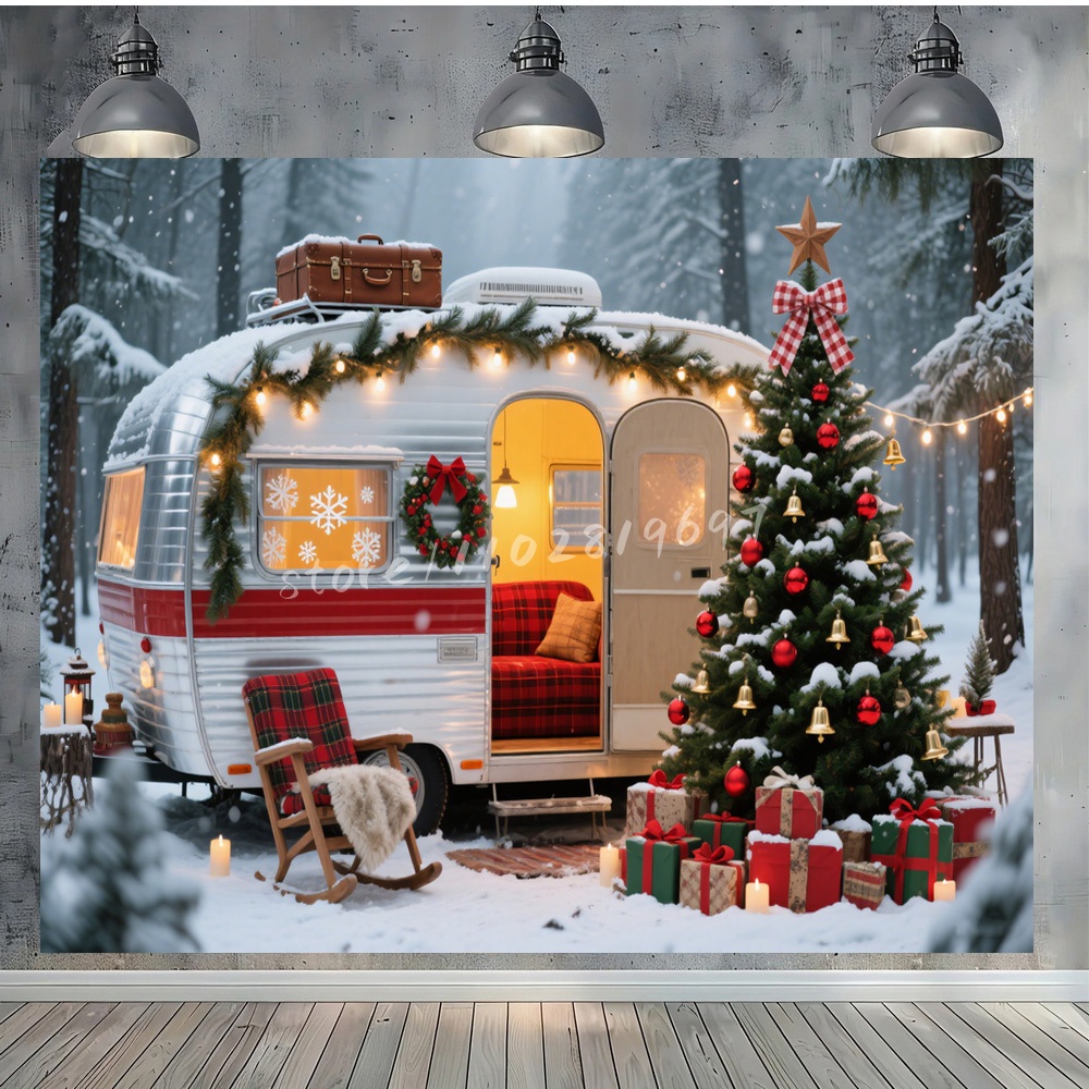 ฉากหลังไวนิลเทศกาลคริสต์มาส ป่ - Photography Backdrop Muslin บทวิจารณ์และราคา