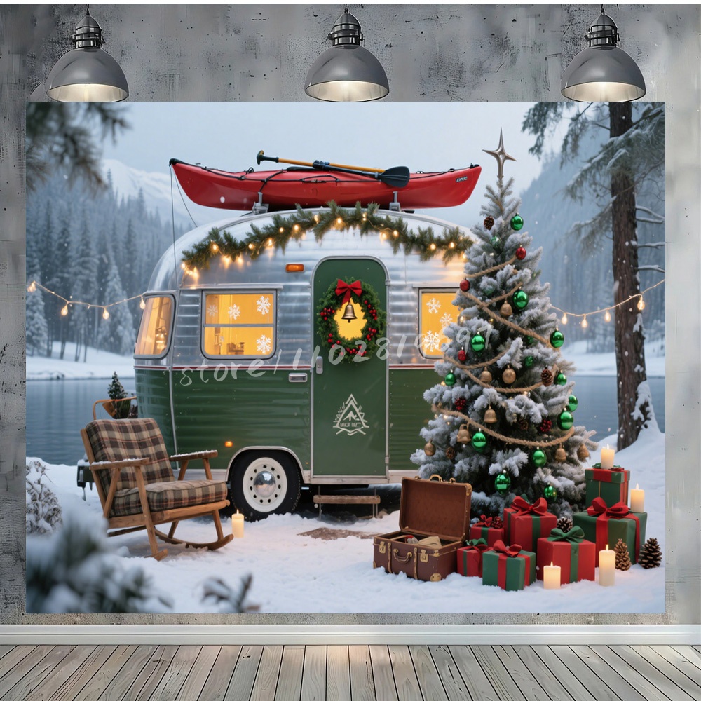 ฉากหลังไวนิลเทศกาลคริสต์มาส ป่ - Photography Backdrop Muslin บทวิจารณ์และราคา