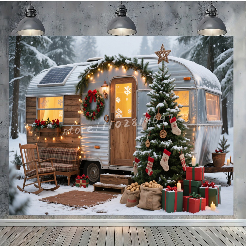 ฉากหลังไวนิลเทศกาลคริสต์มาส ป่ - Photography Backdrop Muslin บทวิจารณ์และราคา