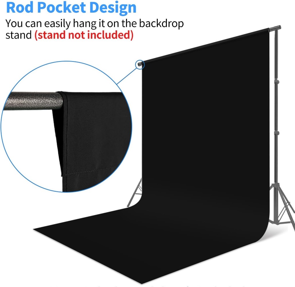 พื้นหลังสีดําสําหรับการถ่ายภาพ - Photography Backdrop Muslin บทวิจารณ์และราคา