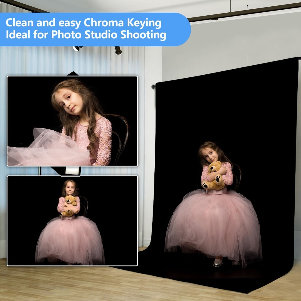 พื้นหลังสีดําสําหรับการถ่ายภาพ - Photography Backdrop Muslin บทวิจารณ์และราคา